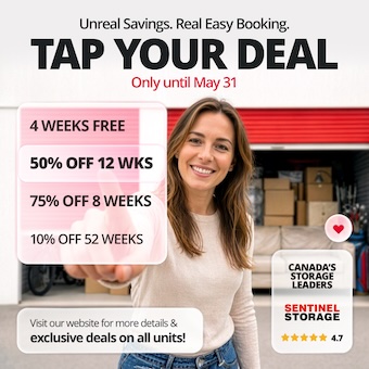 Sentinel Storage  - Surrey Promotion